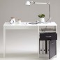 Bureau JACKSON - Décor blanc P/noir - L123 x H76,5 x P50 cm - Fabriqué en Allemagne Bureau JACKSON - Décor blanc P/noir - L123 x H76,5 x P50 cm - Fabriqué en Allemagne