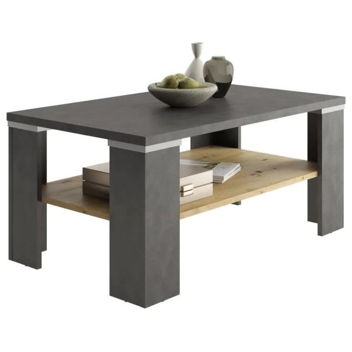 Table basse - Décor Matera et chene Artisan - L100 x H46 x P60 cm - Fabriqué en Allemagne Table basse - Décor Matera et chene Artisan - L100 x H46 x P60 cm - Fabriqué en Allemagne