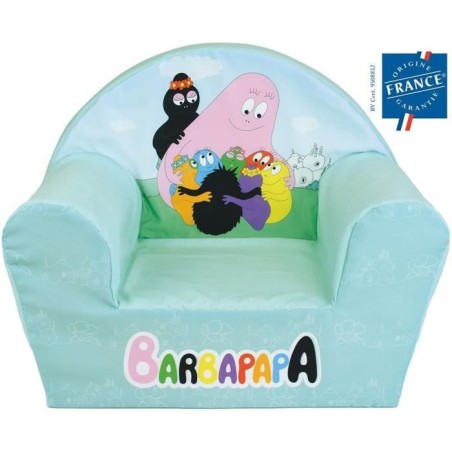 Fauteuil club enfant - BARBAPAPA - FUN HOUSE - Origine France - 52 x 33 x 42 cm