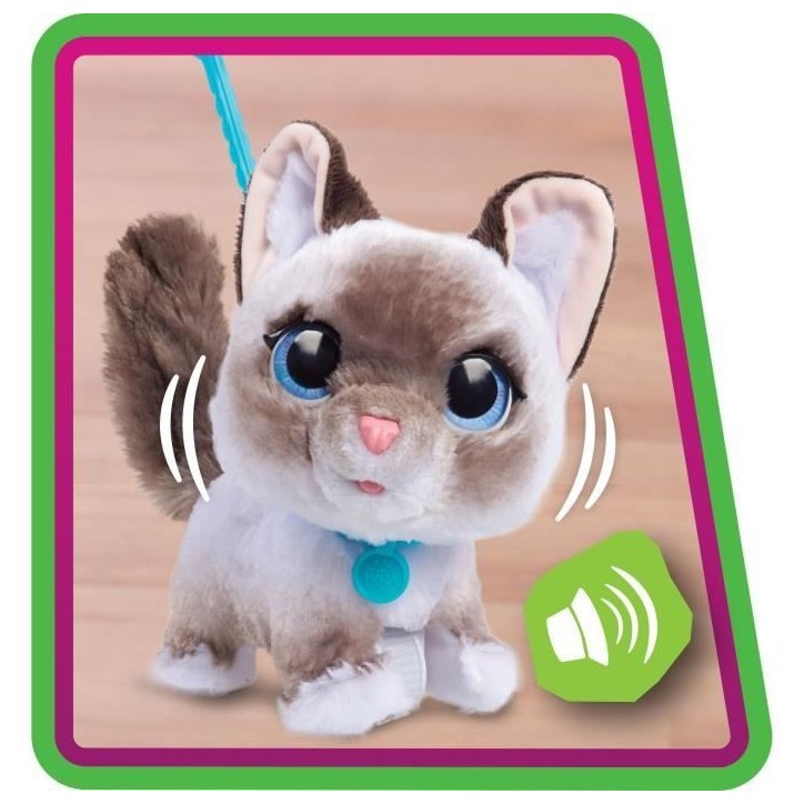 Jouet interactif - FURREAL FRIENDS - Chaton Grand Marcheur 23 cm - Animal interactif avec laisse