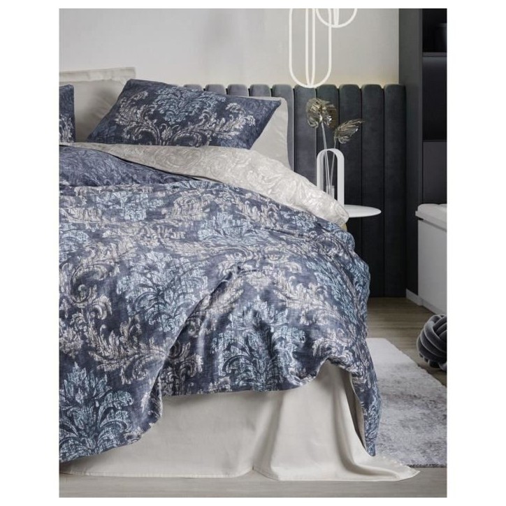 Parure de lit - 1 housse de couette 220 x 240 cm + 2 taies d'oreiller 60 x 60 cm - Satiné 100% coton - Beige