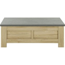 Table basse - Broceliande - Rectangulaire - Aspect minéral et chene c