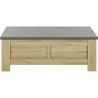 Table basse - Broceliande - Rectangulaire - Aspect minéral et chene c
