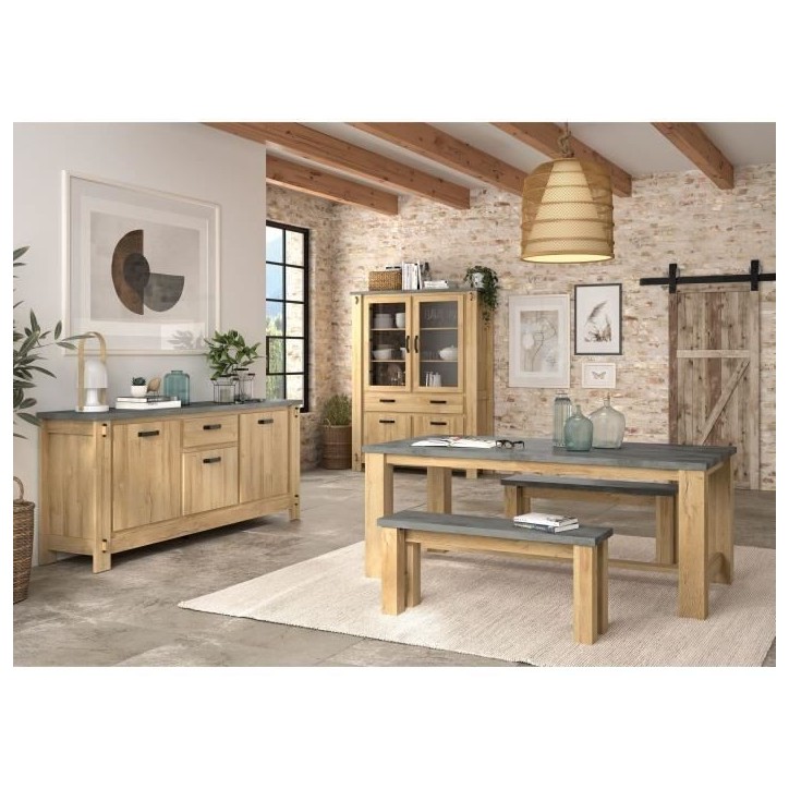 Table a manger - Broceliande - Rectangulaire - 8 personnes - L 192 x P 97 x H 77 cm - Gami Table a manger - Broceliande - Rectangulaire - 8 personnes - L 192 x P 97 x H 77 cm - Gami