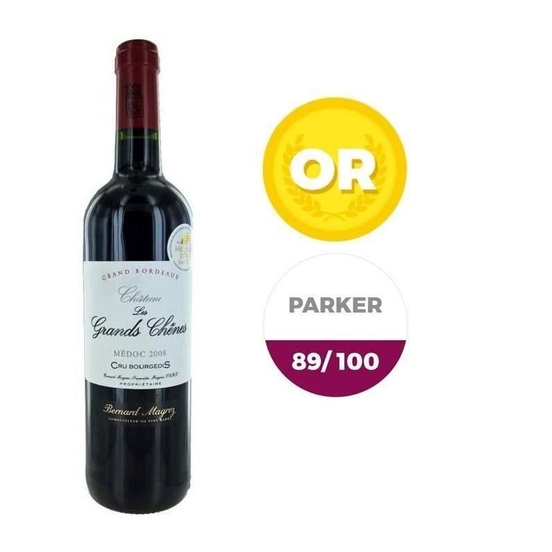Château les Grands Chenes Médoc 2008 Cru Bourgeois - Vin rouge de Bo
