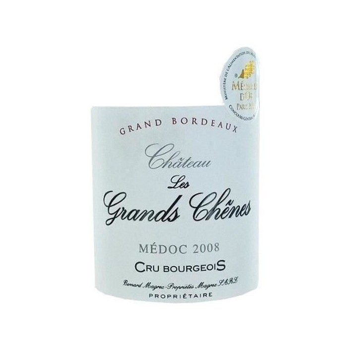 Château les Grands Chenes Médoc 2008 Cru Bourgeois - Vin rouge de Bordeaux Château les Grands Chenes Médoc 2008 Cru Bourgeois - Vin rouge de Bordeaux