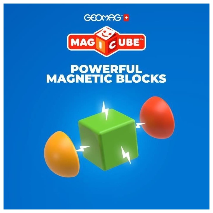 Blocs magnétiques - GEOMAG - Magicube 061 - 8 pieces - Empilables - Plastique recyclé Blocs magnétiques - GEOMAG - Magicube 061 - 8 pieces - Empilables - Plastique recyclé