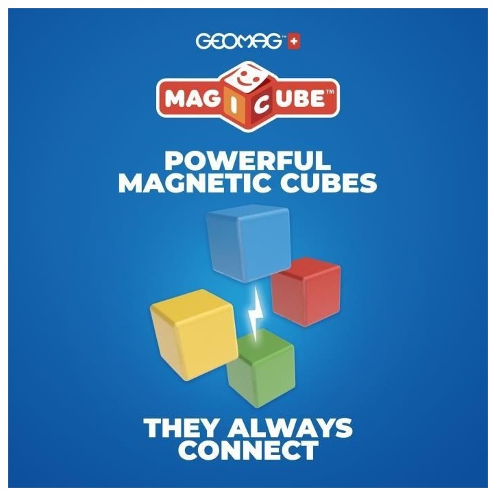Jeu de construction magnétique - GEOMAG - Magicube Recycled Creative Set - 8 pieces - Plastique recyclé - Des 1 an Jeu de construction magnétique - GEOMAG - Magicube Recycled Creative Set - 8 pieces - Plastique recyclé - Des 1 an