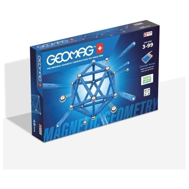 Jeu de construction magnétique - GEOMAG - Classic - 48 pieces - Magnétique - Des 3 ans Jeu de construction magnétique - GEOMAG - Classic - 48 pieces - Magnétique - Des 3 ans
