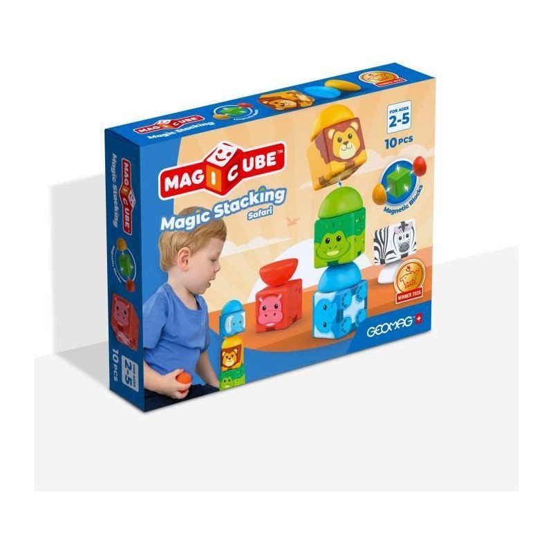 Blocs magnétiques - GEOMAG - Safari - 10 pieces - Éducatif - Plastiq Blocs magnétiques - GEOMAG - Safari - 10 pieces - Éducatif - Plastiq