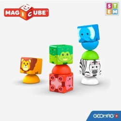 Blocs magnétiques - GEOMAG - Safari - 10 pieces - Éducatif - Plastiq
