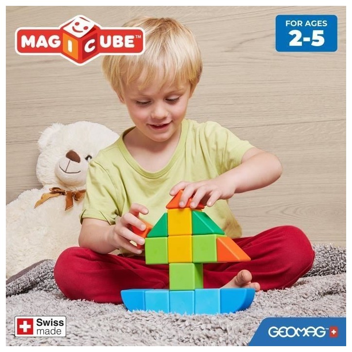 Blocs magnétiques - GEOMAG - Safari - 10 pieces - Éducatif - Plastique recyclé - Des 12 mois