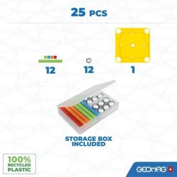 Jeu de construction magnétique - GEOMAG - Supercolor - 25 pieces - Ma