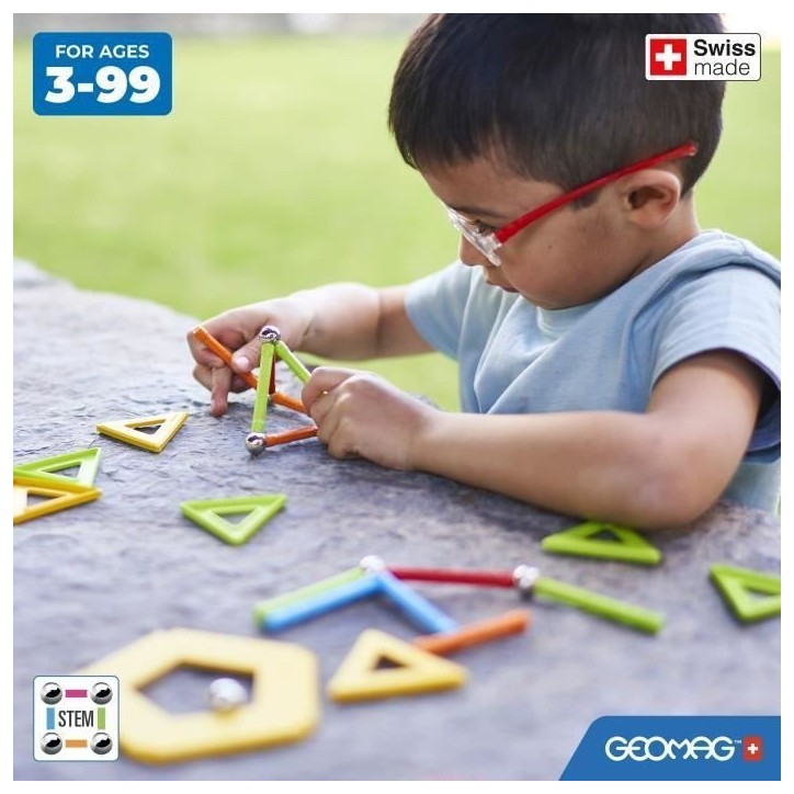 Jeu de construction magnétique - GEOMAG - Supercolor - 25 pieces - Magnétique - Des 3 ans Jeu de construction magnétique - GEOMAG - Supercolor - 25 pieces - Magnétique - Des 3 ans