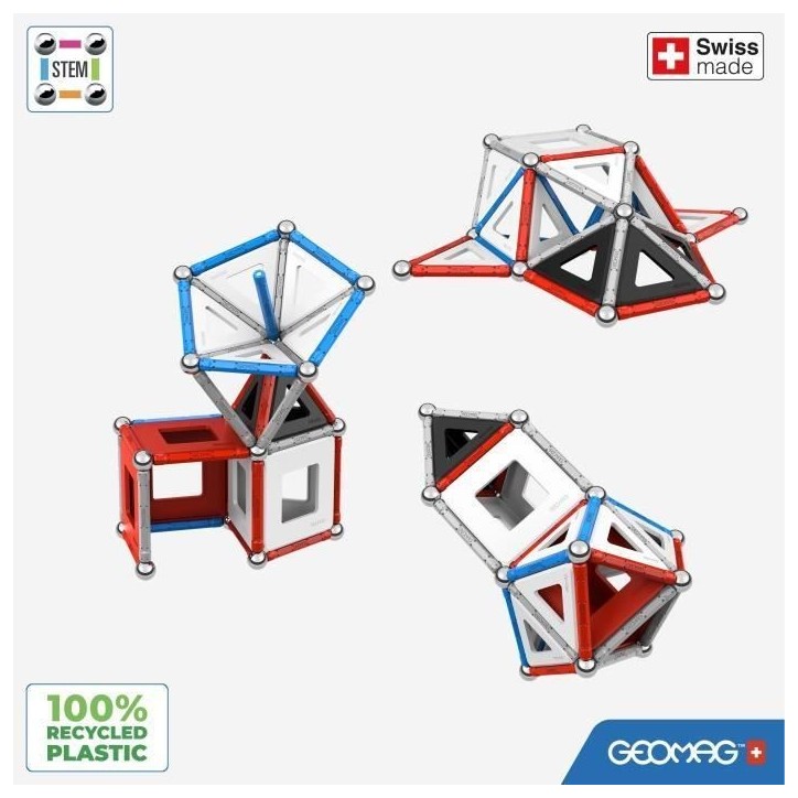 Jeu de construction magnétique - GEOMAG - Classic Panels - Navette NASA - 70 pieces - Magnétique - Des 3 ans Jeu de construction magnétique - GEOMAG - Classic Panels - Navette NASA - 70 pieces - Magnétique - Des 3 ans