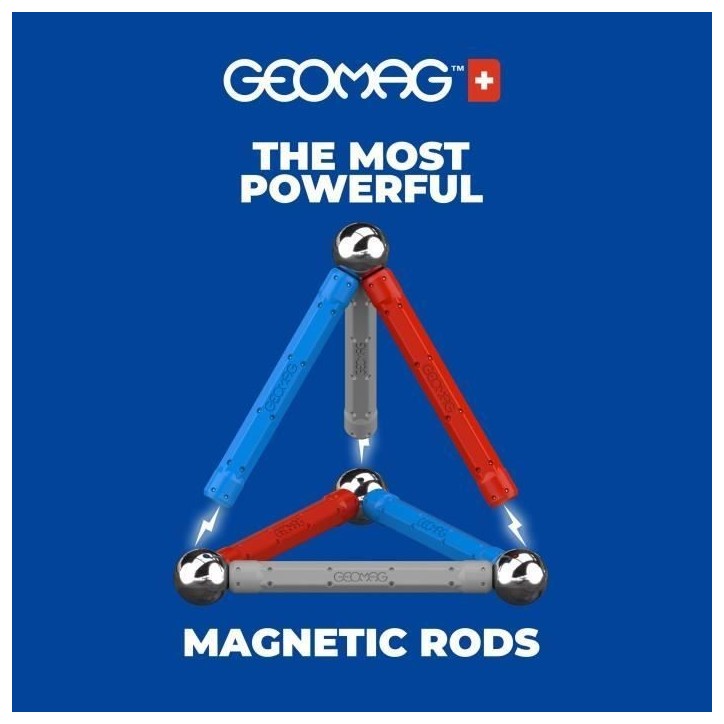 Jeu de construction magnétique - GEOMAG - Classic Panels - Navette NASA - 70 pieces - Magnétique - Des 3 ans Jeu de construction magnétique - GEOMAG - Classic Panels - Navette NASA - 70 pieces - Magnétique - Des 3 ans