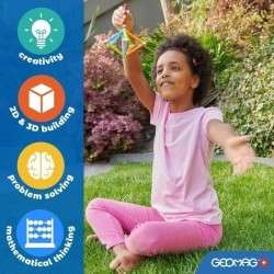 Jeu de construction magnétique - GEOMAG - Classic Panels - Fusée NAS