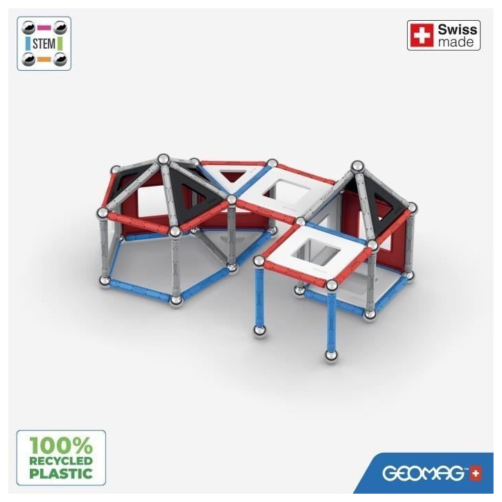 Jeu de construction magnétique - GEOMAG - Classic Panels - Fusée NASA - 103 pieces - Magnétique - Des 3 ans Jeu de construction magnétique - GEOMAG - Classic Panels - Fusée NASA - 103 pieces - Magnétique - Des 3 ans