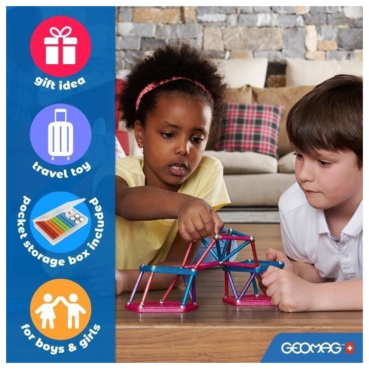 Jeu de construction magnétique - GEOMAG - Classic Panels - Fusée NASA - 103 pieces - Magnétique - Des 3 ans Jeu de construction magnétique - GEOMAG - Classic Panels - Fusée NASA - 103 pieces - Magnétique - Des 3 ans
