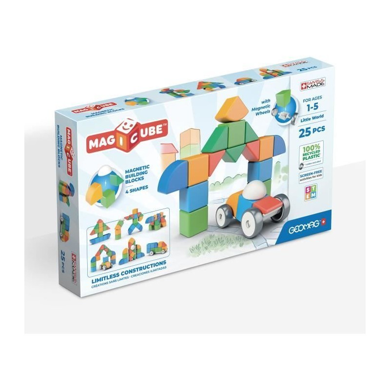 Blocs magnétiques - GEOMAG - Mon petit monde en formes - 25 pieces - Blocs magnétiques - GEOMAG - Mon petit monde en formes - 25 pieces -
