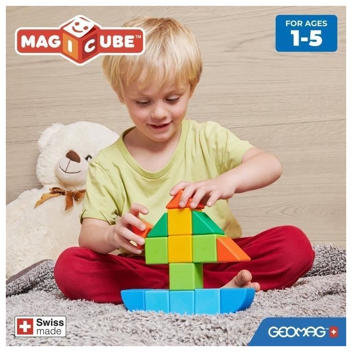 Blocs magnétiques - GEOMAG - Mon petit monde en formes - 25 pieces - Éducatif - Plastique recyclé - Des 12 mois Blocs magnétiques - GEOMAG - Mon petit monde en formes - 25 pieces - Éducatif - Plastique recyclé - Des 12 mois