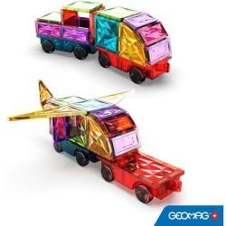 Tuiles magnétiques - GEOMAG - Tiles Gems Vehicles - 24 pieces - Effet