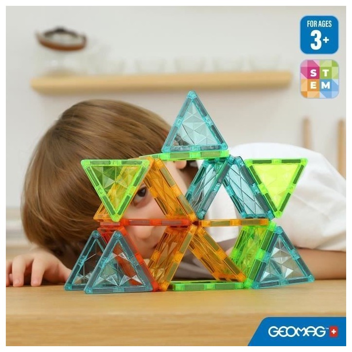 Tuiles magnétiques - GEOMAG - Tiles Gems Vehicles - 24 pieces - Effet cristal - Des 3 ans Tuiles magnétiques - GEOMAG - Tiles Gems Vehicles - 24 pieces - Effet cristal - Des 3 ans
