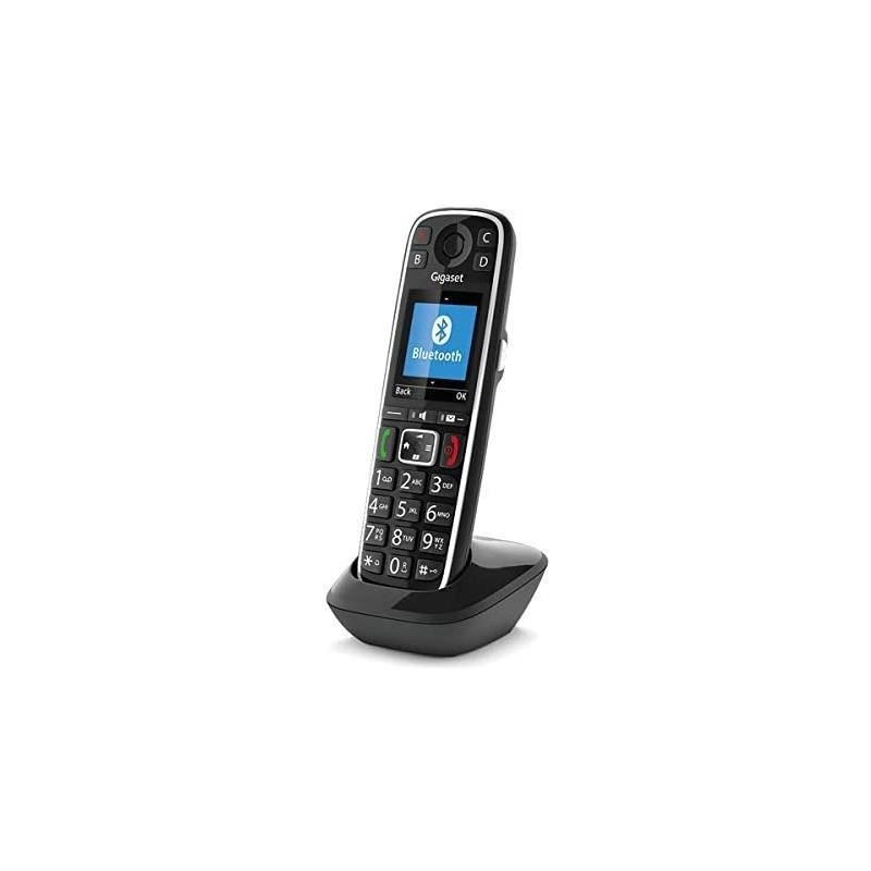 Téléphone sans fil Gigaset E720HX - Noir - 200 entrées - SMS - comp