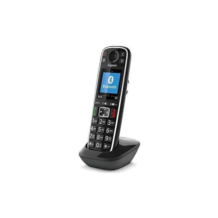 Téléphone sans fil Gigaset E720HX - Noir - 200 entrées - SMS - compatible Bluetooth 4.2 HSP et HFP Téléphone sans fil Gigaset E720HX - Noir - 200 entrées - SMS - compatible Bluetooth 4.2 HSP et HFP