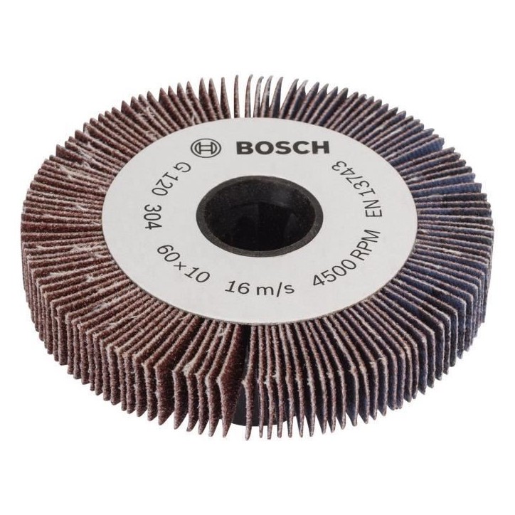 Rouleau a lamelles Bosch - PRR / TEXORO - 10mm Grain 120 - Ponçage bois, métal et matiere synthétique