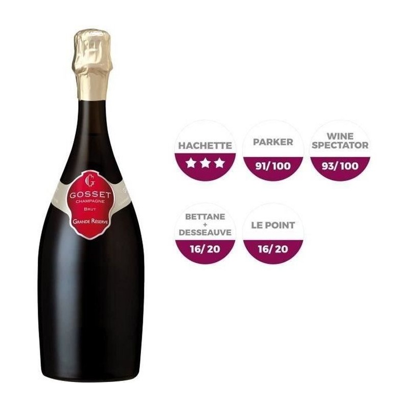 Champagne Gosset Grande Réserve Brut - 75 cl Champagne Gosset Grande Réserve Brut - 75 cl