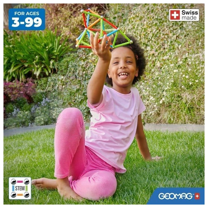 Jeu de construction magnétique - GEOMAG - Glitter Panels Recycled 22 pieces - Paillettes - Écologique - Créatif