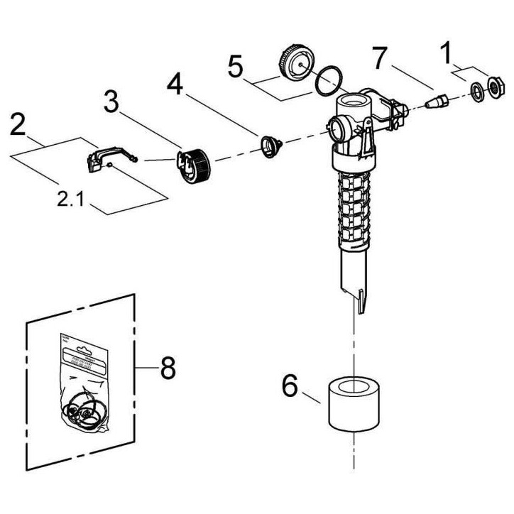 Robinet flotteur - GROHE - Pour réservoirs encastrés Robinet flotteur - GROHE - Pour réservoirs encastrés