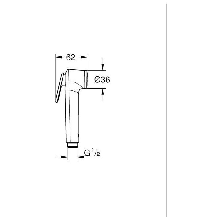 Pommeau de douche - GROHE Vitalio - 1 jet - Technologie anti-brûlure - Economie d'eau Pommeau de douche - GROHE Vitalio - 1 jet - Technologie anti-brûlure - Economie d'eau