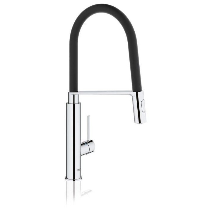 GROHE Mitigeur évier Concetto 31491000 - Bec orientable professionnel - Rotation 360° - Limiteur de température et de débit