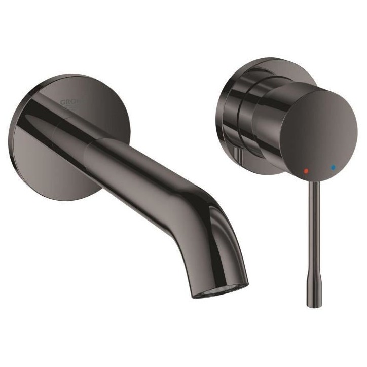 Mitigeur lavabo mural - GROHE - Essence - 2 trous - Taille M - Finition Hard Graphite