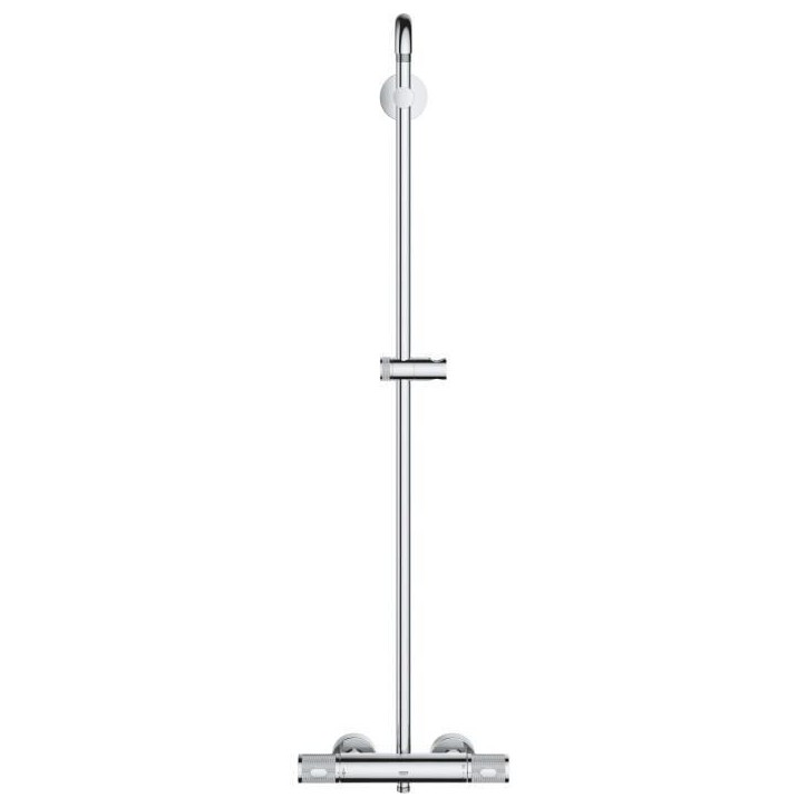 GROHE Colonne de douche mitigeur thermostatique Vitalio Joy 260, tete de douche 260mm, douchette 3 jets, chromé, 26403002