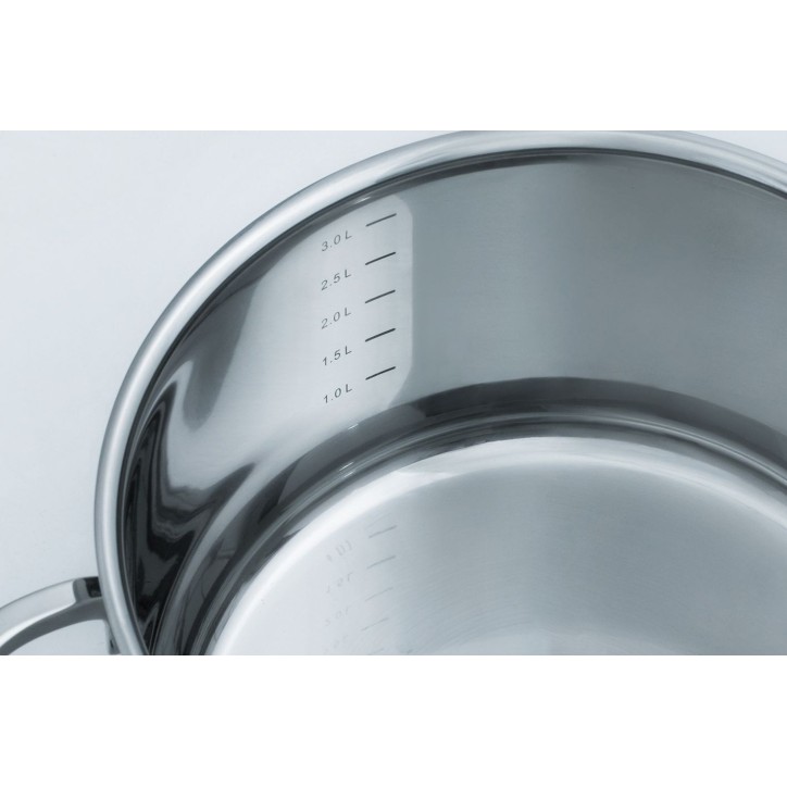 Batterie de cuisine - Induction - GSW - ALARA - Acier inoxydable massif 18/10 - 14 pieces