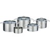 GSW Elegance - Batterie de cuisine 9 pieces en acier inoxydable - Tous