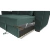 Canapé d'angle convertible HAMILTON 4 places - Tissu velours vert - L Canapé d'angle convertible HAMILTON 4 places - Tissu velours vert - L