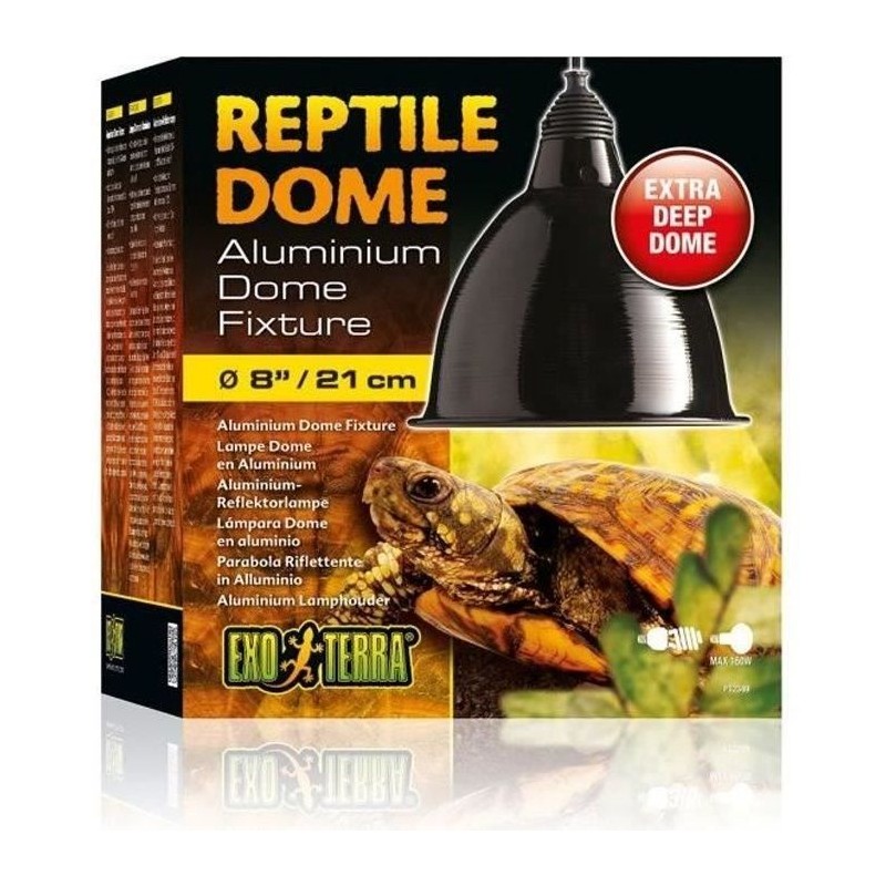 Exoterra Dome Fixture Eclairage en aluminium pour Reptile/Amphibien Ta