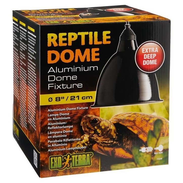 Exoterra Dome Fixture Eclairage en aluminium pour Reptile/Amphibien Taille Large 21 cm Exoterra Dome Fixture Eclairage en aluminium pour Reptile/Amphibien Taille Large 21 cm