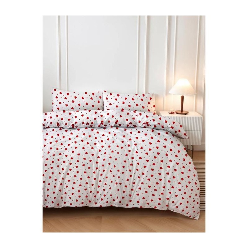 Parure de lit - 1 housse de couette 220 x 240 cm + 2 taies d'oreiller Parure de lit - 1 housse de couette 220 x 240 cm + 2 taies d'oreiller
