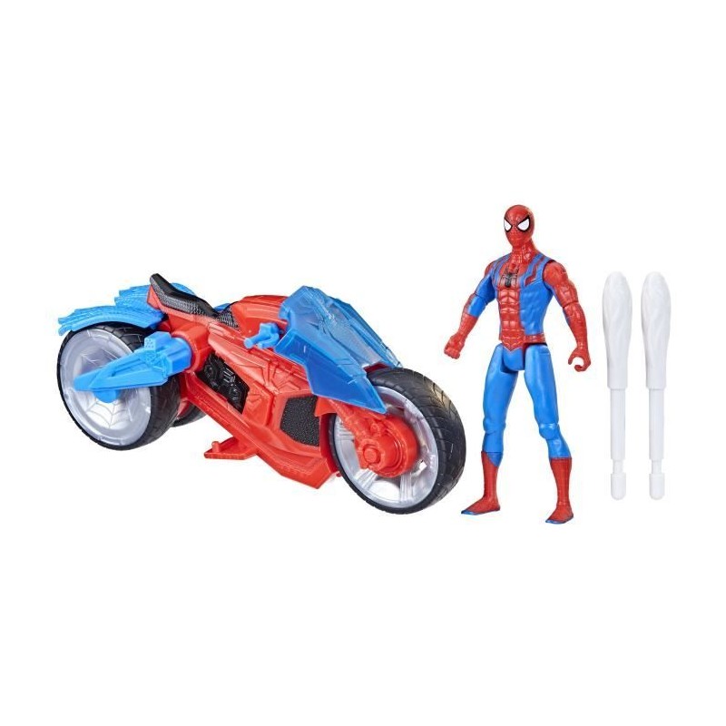 Spiderman Figurine ArachnoMoto lance-toile, Figurine et moto, Marvel S