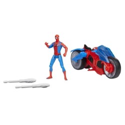 Spiderman Figurine ArachnoMoto lance-toile, Figurine et moto, Marvel S