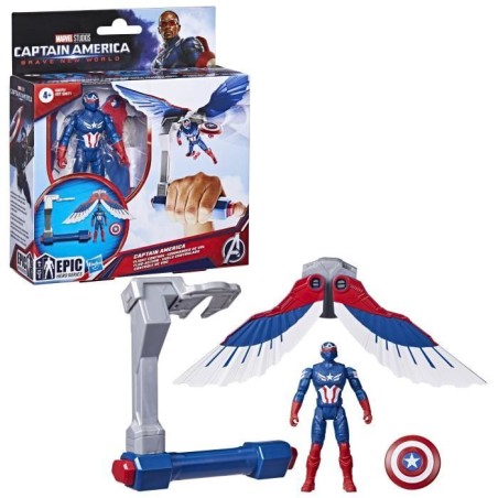 Figurine Captain America Commandes de vol, Marvel Epic Hero Series Captain America: Brave New World, des 4 ans