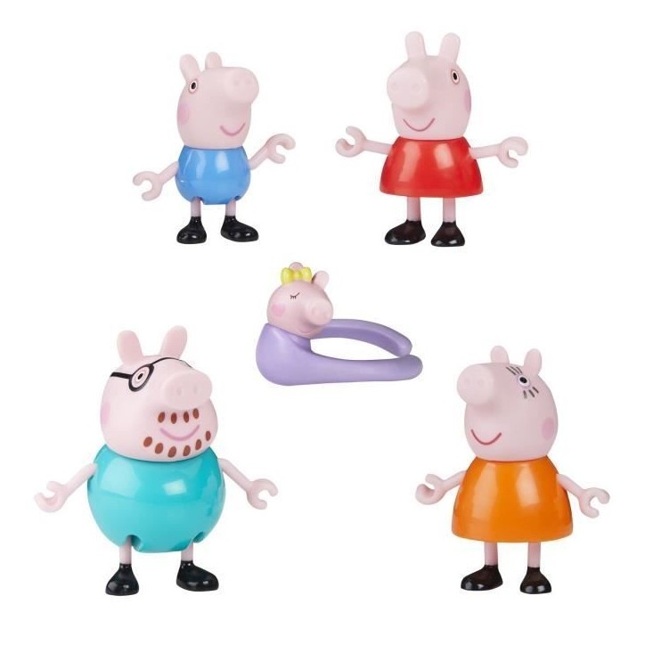 Peppa Pig Peppa et sa famille de 5, coffret de figurines, jouets préscolaires pour filles et garçons, des 3 ans Peppa Pig Peppa et sa famille de 5, coffret de figurines, jouets préscolaires pour filles et garçons, des 3 ans