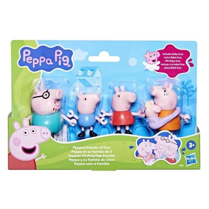 Peppa Pig Peppa et sa famille de 5, coffret de figurines, jouets préscolaires pour filles et garçons, des 3 ans Peppa Pig Peppa et sa famille de 5, coffret de figurines, jouets préscolaires pour filles et garçons, des 3 ans