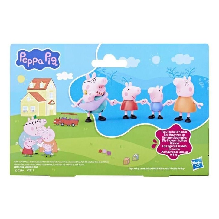 Peppa Pig Peppa et sa famille de 5, coffret de figurines, jouets préscolaires pour filles et garçons, des 3 ans Peppa Pig Peppa et sa famille de 5, coffret de figurines, jouets préscolaires pour filles et garçons, des 3 ans