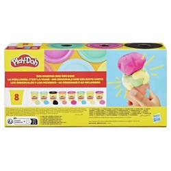 Play-Doh 8 pots couleurs vives, pots de pâte a modeler de 85 g